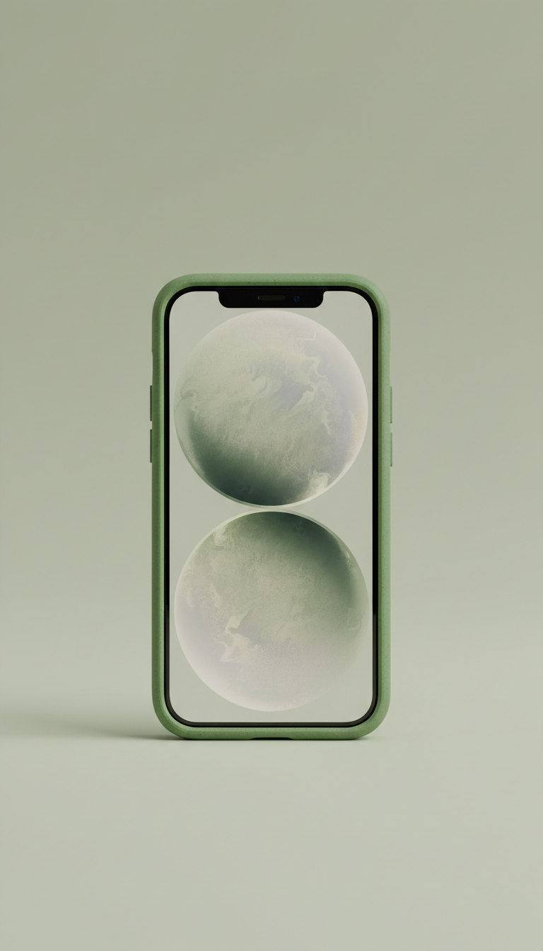Refurbished iPhone 15 Pro with Verdant Green Case