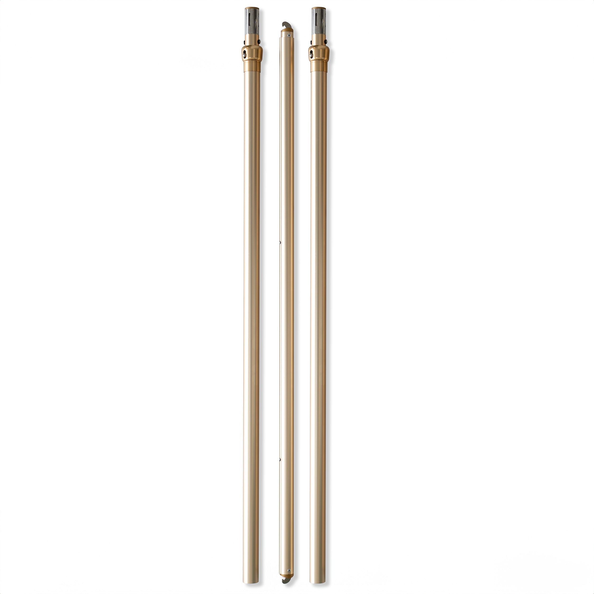 ValarFlowers Golden Color Adjustable Aluminum Alloy Tubular Portable Arch Stand (4.9ft - 9.8ft) – Ideal for Fabric Flower Walls, Wedding Backdrops, and Event Decorations