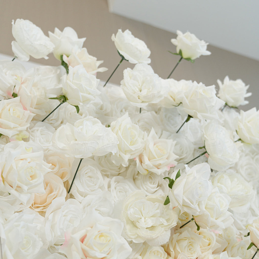 Valar Flowers Roll Up Fabric Artificial Flower Wall Wedding Backdrop, Floral Party Decor, Event Photography-VF-340